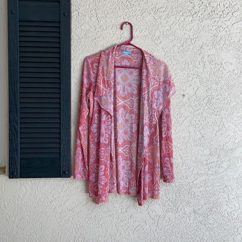 J. McLaughlin open front mesh cardigan